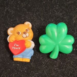 Vintage Hallmark Bear and Shamrock Figurines